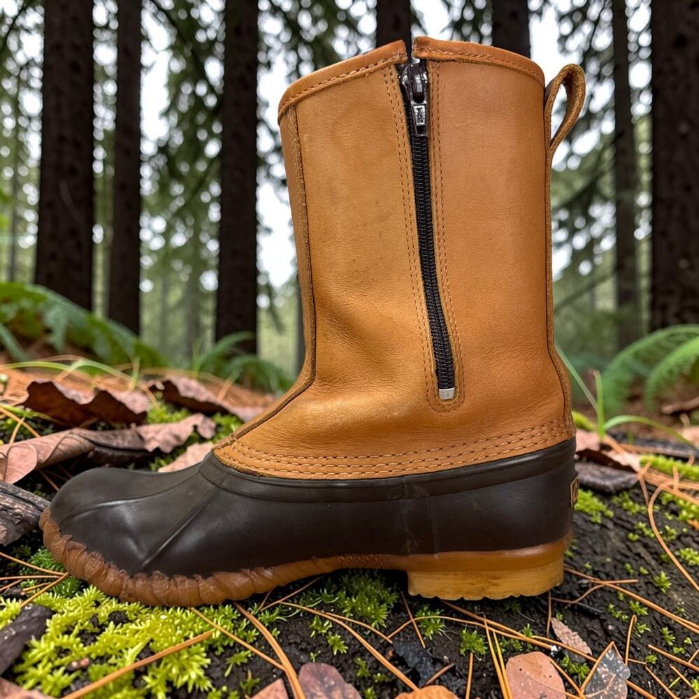 Cabela's Men's 10 Leather Rubber Side Zip Duck Boots Waterproof Duck Hunting